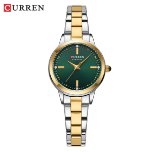 Curren 9094 Luxury Quality Women’s Quartz Watch – Silver Gold Green