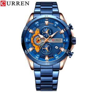 Curren 8402 Luxury Fashion Chronograph Men's Watch – Blue